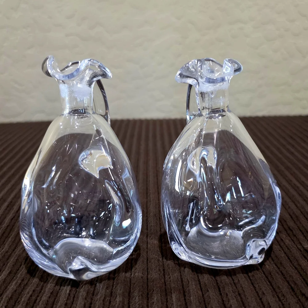 Vintage Crystal Cruet Set vintage mid
